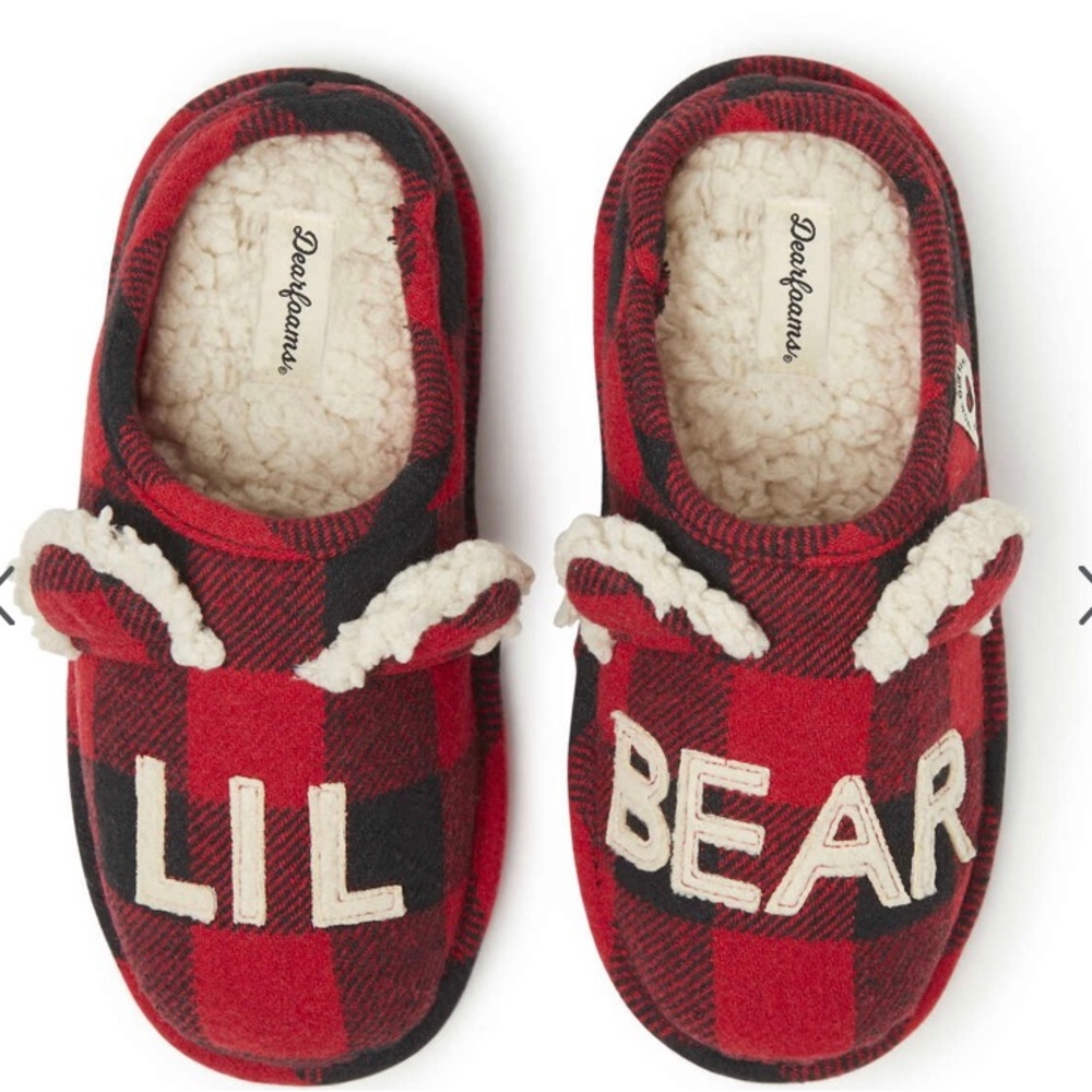 Dearfoams- Kids Nino Oso Buffalo Check Clog Slipper